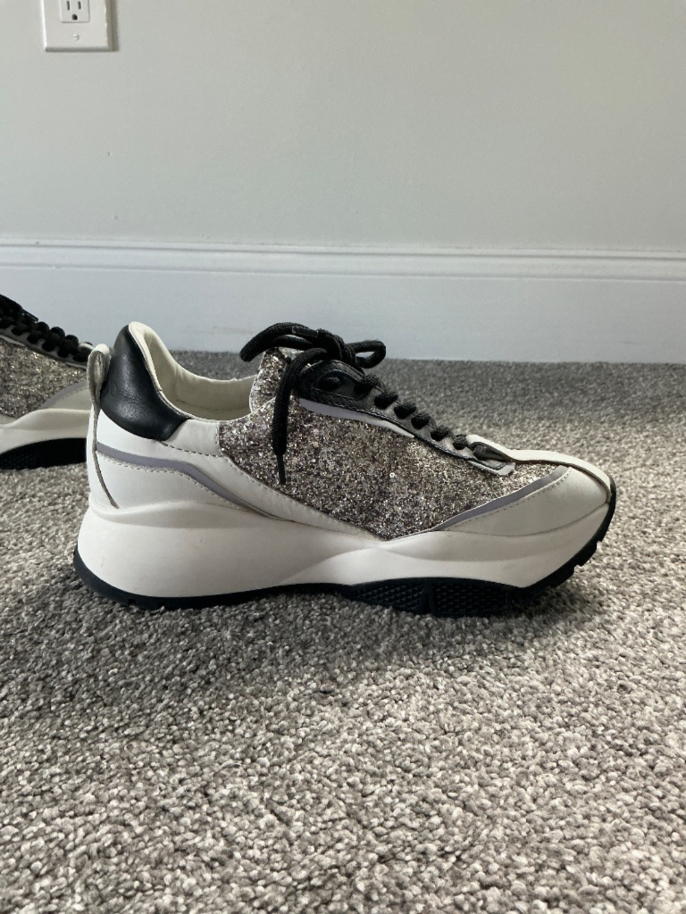 Jimmy choo glitter sneakers size 37 1/2 - Picture 2 of 9